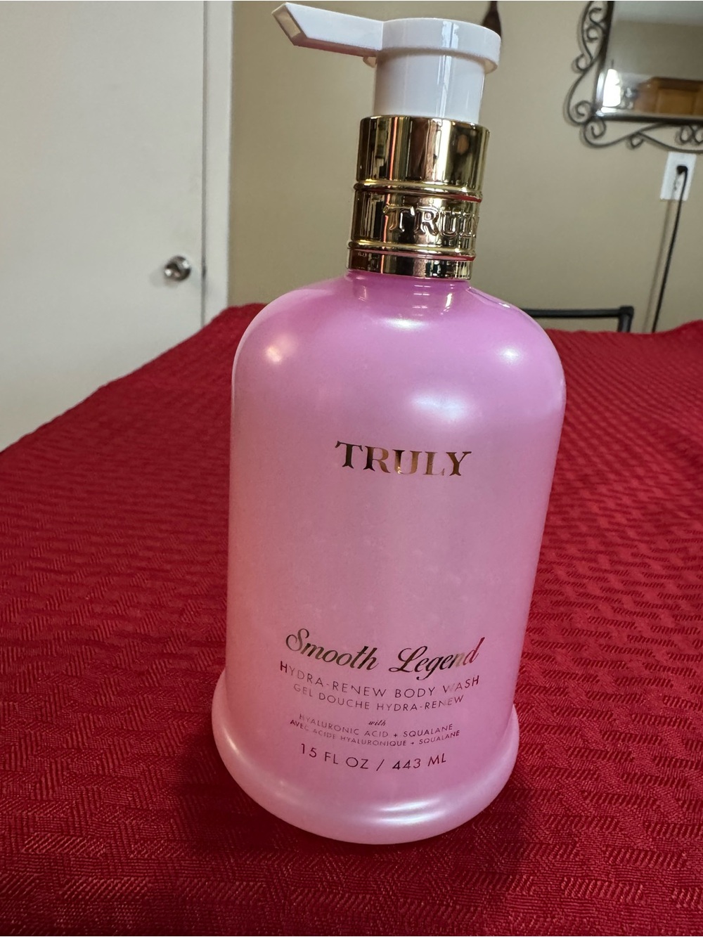 TRULY Smooth Legend Hydra-Renew Body Wash — pink with gold pump